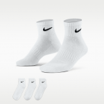 Nike Everyday Cushioned Training Ankle kojinės (3 poros) - Dydis M (SX7667-100 Kojinės)