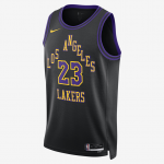 Nike Dri-FIT NBA Swingman Jersey LeBron James Los Angeles Lakers 2023/24 City Edition - Dydis M (DX8506-012 Mar&scaron;kinėliai)