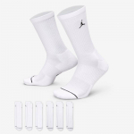 Jordan Everyday Cushioned Crew Dri-Fit Kojinės (6 Poros) - Dydis M (HV6228-100 Kojinės)