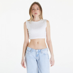 Calvin Klein Jeans Aop Cropped Tank Top Warp Logo White - Dydis M (J20J223163 0K9 Mar&scaron;kinėliai)
