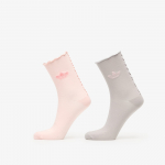 adidas Ruffle Socks 2 Pairs Sandy Pink/ Grey Two - Dydis M (KD0964 Kojinės)
