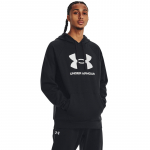 Under Armour Rival Fleece Logo Hood Black - Dydis M (1379758-001 Džemperiai)