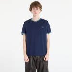 FRED PERRY Twin Tipped T-Shirt Tnsbl/ Snwht/ Dpmt - Dydis M (M1588V 86A Mar&scaron;kinėliai)