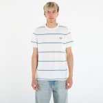FRED PERRY Fine Stripe T-Shirt Snow White - Dydis M (M1734 129 Mar&scaron;kinėliai)