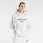 New Balance Linear Graphic Fleece Hoodie Ash Heather - Dydis M (MT611629AHH Džemperiai)