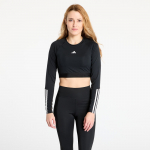 adidas Hyperglam Training Cropped Long Sleeve Long-Sleeve Top Black/ White - Dydis M (IN6773 Mar&scaron;kinėliai)