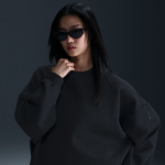 Nike 24.7 ImpossiblySoft Women's Dri-FIT Oversized Crew-Neck Top Black/ Dk Smoke Grey - Dydis M (HQ8193-010 Mar&scaron;kinėliai)