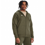 Under Armour Rival Fleece Fz Hoodie Marine Od Green - Dydis M (1379767-390 Džemperiai)