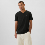 GAP Micro Logo Vneck Tee True Black - Dydis M (502020-03 Mar&scaron;kinėliai)