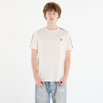 FRED PERRY Contrast Tape Ringer T-Shirt Ecru/ Burntobacco - Dydis M (M4613 42A Mar&scaron;kinėliai)