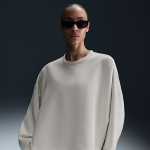 Nike 24.7 ImpossiblySoft Women's Dri-FIT Oversized Crew-Neck Top Lt Orewood Brn/ Lt Iron Ore - Dydis M (HQ8193-104 Džemperiai)
