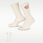 Nike Everyday Plus Cushioned Crew Socks 1-Pack Sail/ Team Crimson - Dydis M (IH8626-133 Kojinės)
