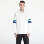 FRED PERRY Tipped Sleeve Collared Sweat Snow White - Dydis M (M2416 129 Džemperiai)