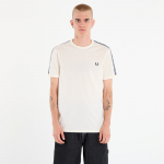 FRED PERRY Contrast Tape Ringer T-Shirt UNISEX Ecru/ Navy - Dydis M (M4613 729 Mar&scaron;kinėliai)