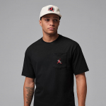 Jordan Men's T-Shirt Black/ Gym Red - Dydis M (IF3069-010 Mar&scaron;kinėliai)