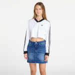 adidas Adicolor Football Jacquard Crop Long-Sleeve Top White - Dydis M (JV9740 Mar&scaron;kinėliai)