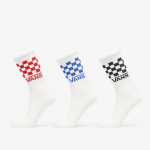 Vans Classic Check Crew 3-Pack White - Dydis M (VN000QBUWHT1 Kojinės)