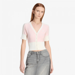 adidas V-Neck Shirt With Buttons Sandy Pink - Dydis M (KW4541 Mar&scaron;kinėliai)