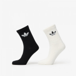 adidas Fluffy Crew Sock 2-Pack Off White/ Black - Dydis M (JX5217 Kojinės)