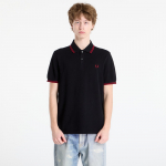 FRED PERRY Twin Tipped Fred Perry Shirt Black/ Burnt Red - Dydis M (M3600 Y42 Mar&scaron;kinėliai)