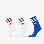 adidas 3-Stripes Crew Socks 3 Pairs White/ White/ Collegiate Royal - Dydis M (KD8252 Kojinės)
