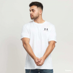 Under Armour Sportstyle Left Chest SS Tee White - Dydis M (1326799-100 Mar&scaron;kinėliai)
