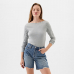 GAP Longsleeve Bateau Neck Modal Top Grey - Dydis M (540606-01 Mar&scaron;kinėliai)