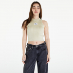 Calvin Klein Jeans Woven Label SweaterTank Top Green Haze - Dydis M (J20J223151 LFU Mar&scaron;kinėliai)