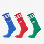 adidas 3-Stripes High Crew Socks 3 Pairs Blue/ Better Scarlet/ Green - Dydis M (KT1689 Kojinės)