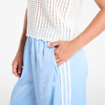 adidas Originals Satin Wide Leg Tracksuit Bottoms Ruffle 3-Stripes Clear Sky - Dydis M (KC8814 Kelnės)
