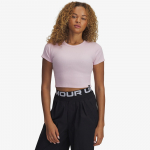 Under Armour Rival Rib Baby Tee Pink - Dydis M (6000264-647 Mar&scaron;kinėliai)