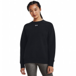 Under Armour Rival Fleece Crew Black/ White - Dydis M (1379508-001 Džemperiai)