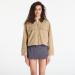 Urban Classics Ladies Workwear Cropped Cotton Jacket Union Beige - Dydis M (TB7726-03738 Striukės)