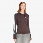 adidas Hooded Trefoil Zipper Jacket Aurora Coffee - Dydis M (KW4550 Džemperiai)