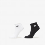 adidas Ruffle Quarter Socks White/ Black - Dydis M (KD8367 Kojinės)