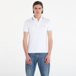 Tommy Hilfiger Liquid Cotton Tipped Slim Polo White - Dydis M (MW0MW43144 YBR Mar&scaron;kinėliai)