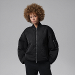 Jordan Flight Women's Quilted Renegade Jacket Black/ Black/ Black - Dydis M (IF1050-010 Striukės)