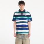 FRED PERRY Striped Relaxed Polo Shirt Deep Mint - Dydis M (M2423 R35 Mar&scaron;kinėliai)