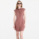 Sukienka Calvin Klein Tencel Linen Sl Mini Shirtdress Sierra Brown - Dydis M (LV044F015G 41J Suknelės)