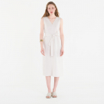 Sukienka Calvin Klein Linen V Neck Sleeveless Dress White Sand - Dydis M (LV044F040G GNA Suknelės)