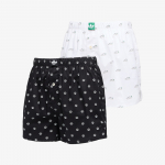 Bokserki adidas Woven Boxer 2-Pack Black/ White - Dydis M (4AR006-908 &Scaron;ortai)