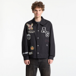 AllSaints Soundman Coach Jacket Black - Dydis M (M031OE Black Striukės)