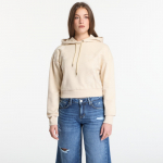 Guess Jeans Ls Hooded Leaves Crop Sweatshirt Pearl Oyster - Dydis M (W6GQ05K3047-G1M5 Džemperiai)