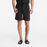 Urban Classics Striped Crinkle Resort Shorts Black/ Off White - Dydis M (TB7343-00851 &Scaron;ortai)