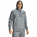 Under Armour Rival Fleece Hoodie Pitch Gray Light Heather - Dydis M (1357092-012 Džemperiai)