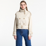 Tommy Hilfiger Cotton Crop Trench Jacket Light Silt - Dydis M (WW0WW50768 ACU Striukės)
