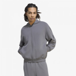 adidas Soft Lux Full-Zip Hoodie Grey Five - Dydis M (KU8005 Džemperiai)