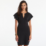 Sukienka GUESS Ss V-Neck Morgana Scuba Mini Dress Jet Black - Dydis M (W6YK18K4371-JBLK Suknelės)