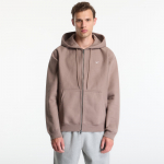 Nike Solo Swoosh Men's Full-Zip Fleece Hoodie Mink Brown/ Mink Brown/ White - Dydis M (HV1084-214 Džemperiai)