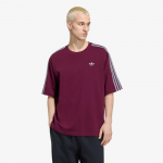 adidas Adicolor 3-stripes Oversized Tee Maroon - Dydis M (KS7411 Mar&scaron;kinėliai)